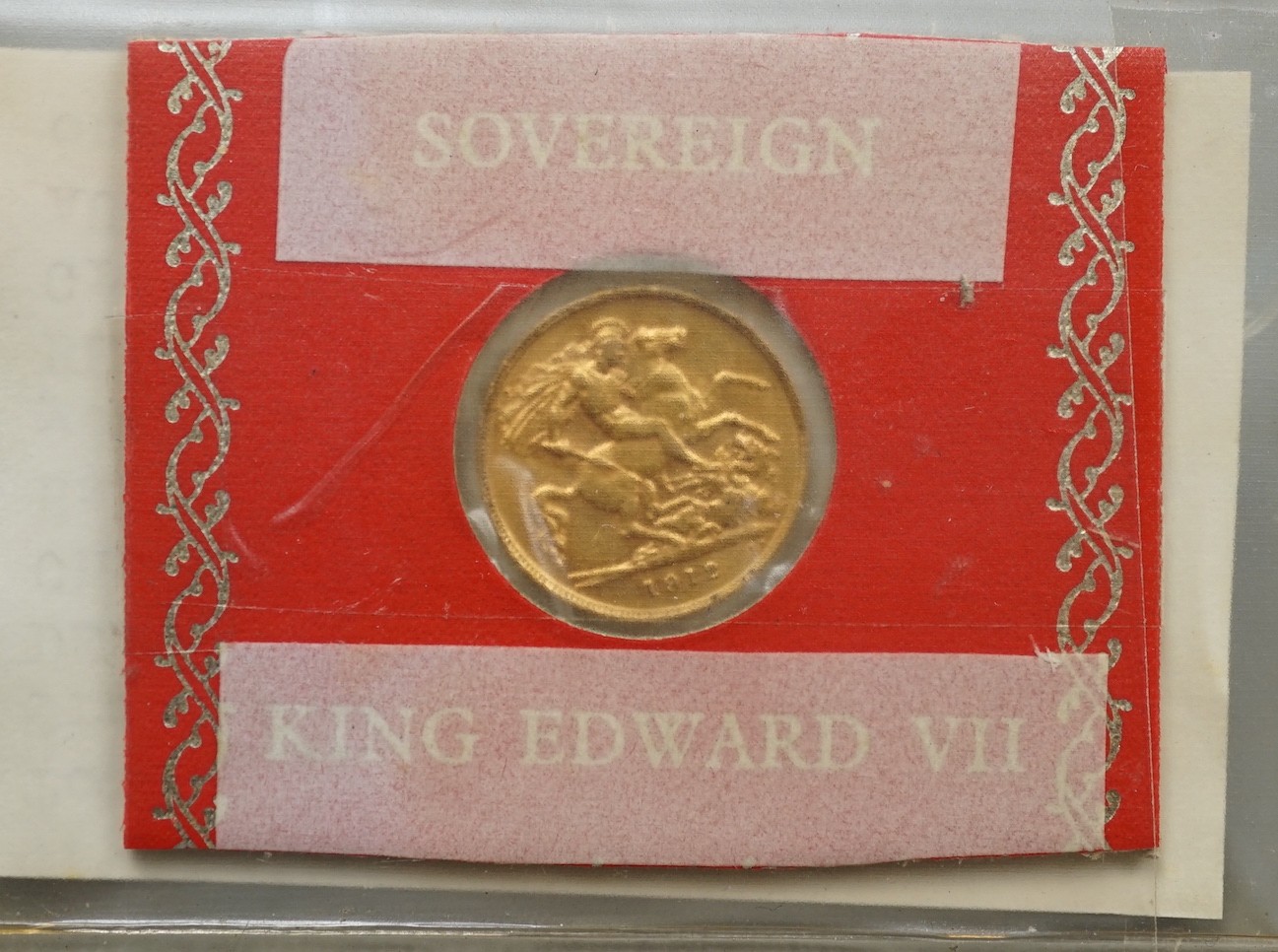 A George V 1912 gold half sovereign.